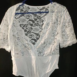 Gladiolus - White Lace BodySuit